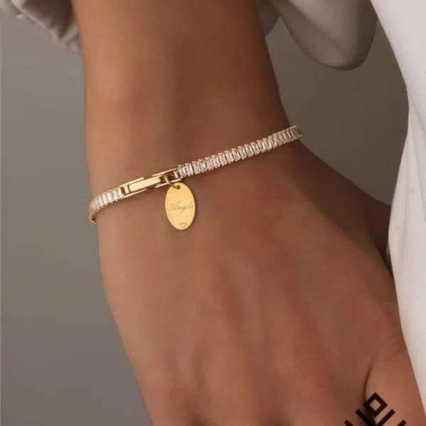 angel دستبند تنیسی با اویز