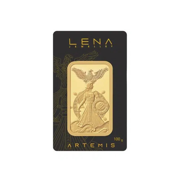 پلاک طلا_طرح آرتمیس 100 گرم