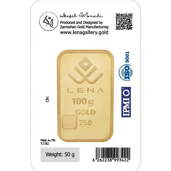 پلاک طلا_طرح آرتمیس 100 گرم