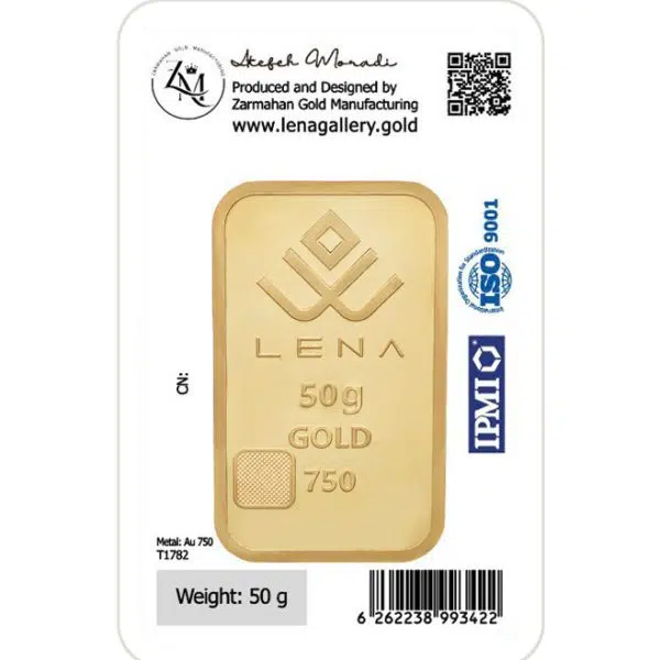 پلاک طلا_طرح آرتمیس 50 گرم