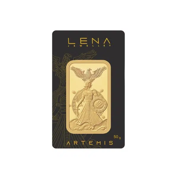 پلاک طلا_طرح آرتمیس 50 گرم